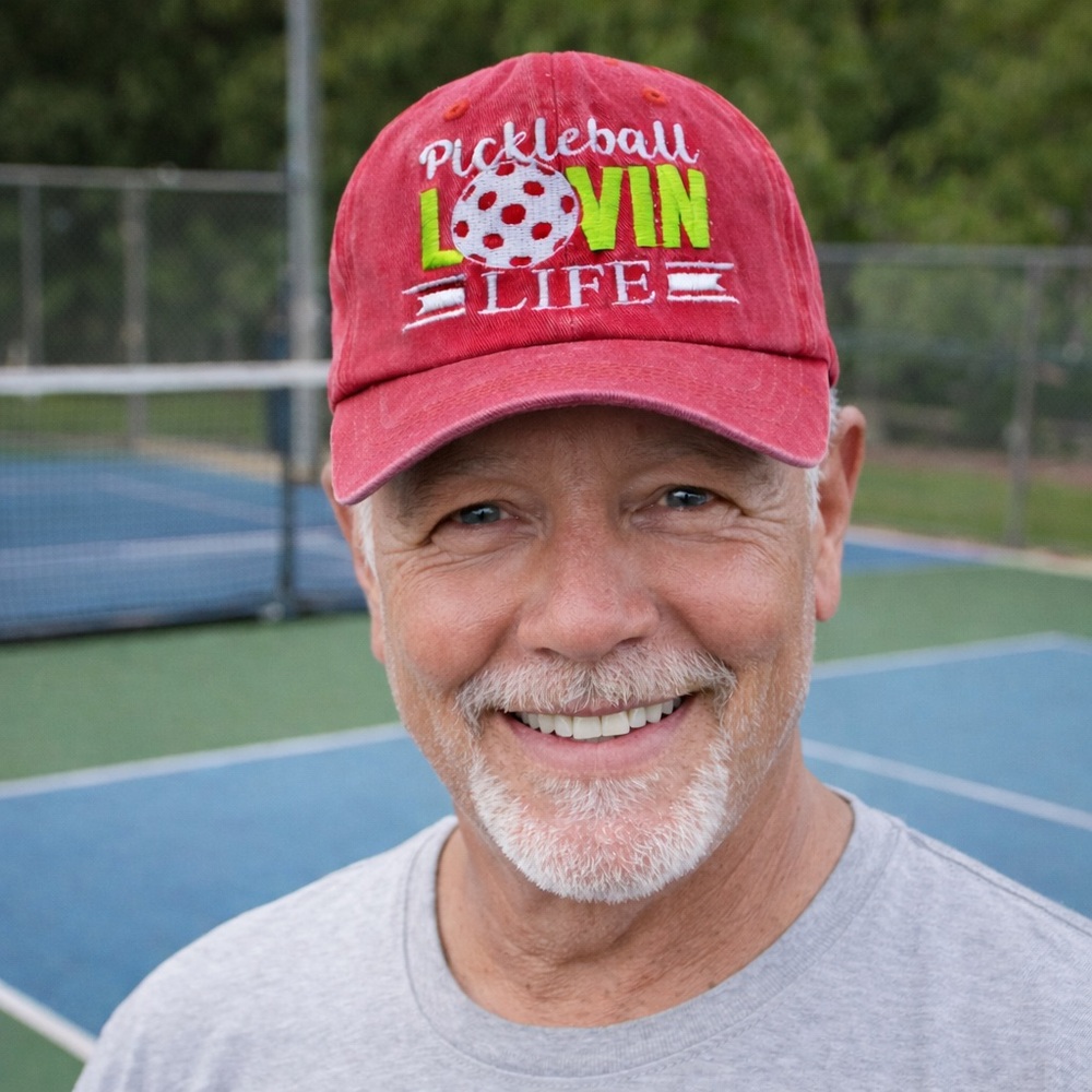 Unisex Adult Red Pickleball Lovin Life Cap. Ships 1 day!